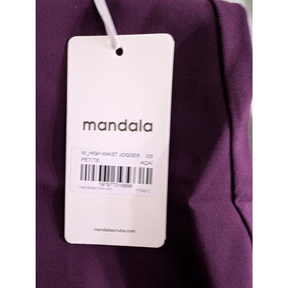 Mandala Women's Mauve High Waisted Joggers Açaí  - Size XS - Picture 7 of 7